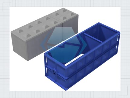 Betonblock Schalung 50/50/150 Betonform Seltbau-Set zum Selber Schweißen — Produktbild 02