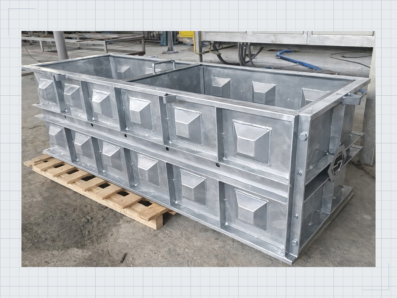 Betonblock Schalung 50/50/150 Verzinkt – LongLife Serie 01 Betonblock Schalung 50/50/150 Verzinkt – LongLife Serie — Produktbild 01