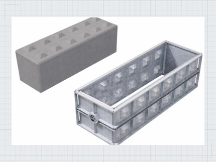 Betonblock Schalung 50/50/150 Verzinkt – LongLife Serie — Produktbild 02