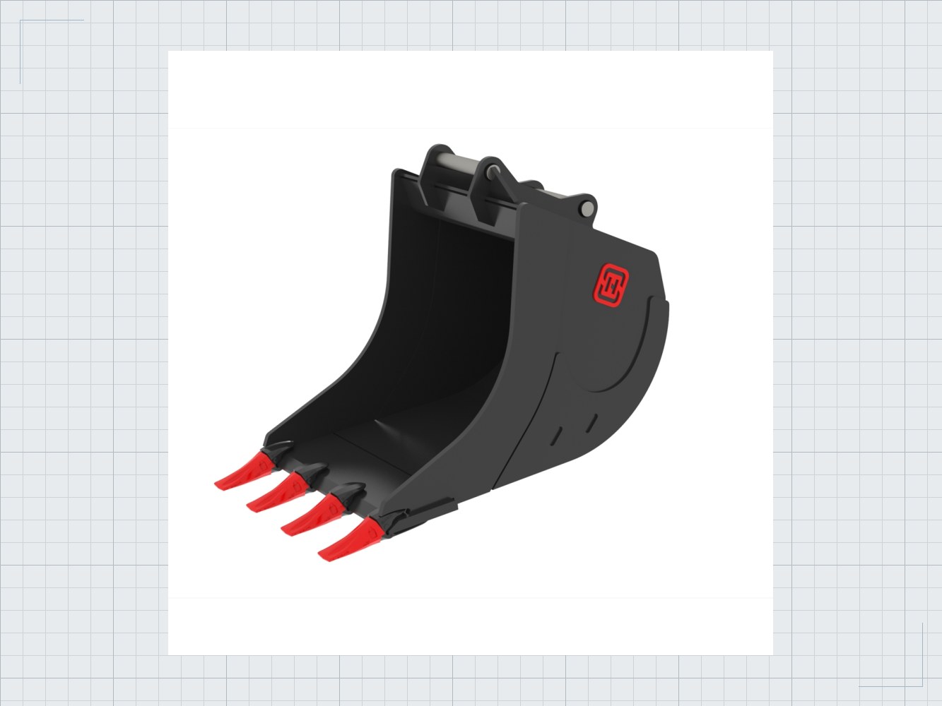 DB04T S40 Tieflöffel , Bagerschaufel mit Zahne 34-5 TONE 01 DB04T S40 Tieflöffel , Bagerschaufel mit Zahne 34-5 TONE — Produktbild 01
