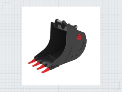 DB16T S60 Tieflöffel , Bagerschaufel mit Zahne 17-19 TONE — Produktbild 01