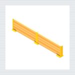 Flankenschutz SET mit Holzbalken – 4800 mm H400 — Produktbild 01