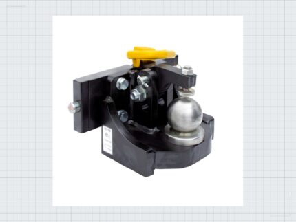 Kugelkupplung 80 mm ATS 3 Tone schwarz mit Adapterplatte 310/28/22 — Produktbild 01