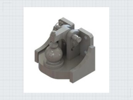 Kugelkupplung 80 mm ATS 3 Tone schwarz mit flansch 140/80 — Produktbild 01