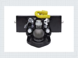Kugelkupplung 80 mm  ATS 4 Tone schwarz mit Adapterplatte 330/30/20 — Produktbild 02
