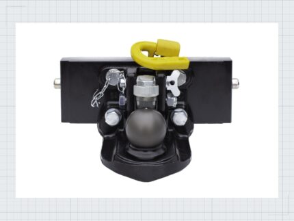 Kugelkupplung 80 mm  ATS 4 Tone schwarz mit Adapterplatte 330/30/20 — Produktbild 02