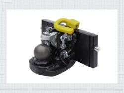 Kugelkupplung 80 mm  ATS 4 Tone schwarz mit Adapterplatte 330/30/20 — Produktbild 05