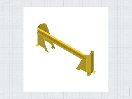 Leitplanke Stahlblech U-Profil 1140 mm mit 2 Anfahrtschutz Standard — Produktbild 01